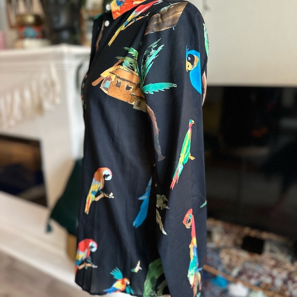 Sézane Pierro Blouse in Black Jungle x G.Kero NWT - Picture 3 of 8